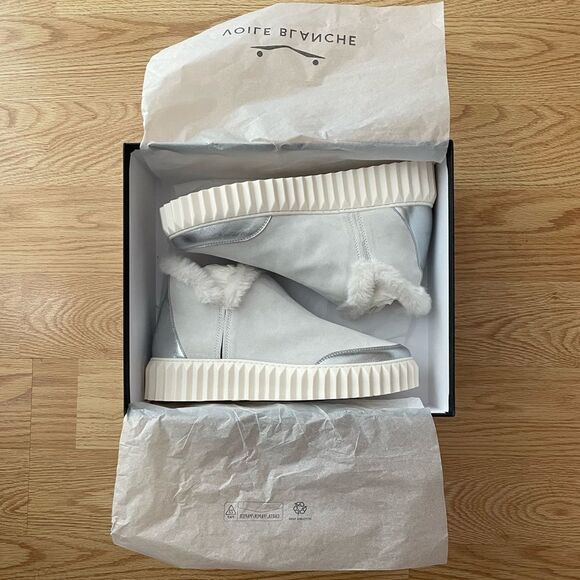 NWT Voile Blanche Luna Faux Fur Trim Mid Sneakers Shoe Size 37 / Size US 7 - Picture 6 of 10